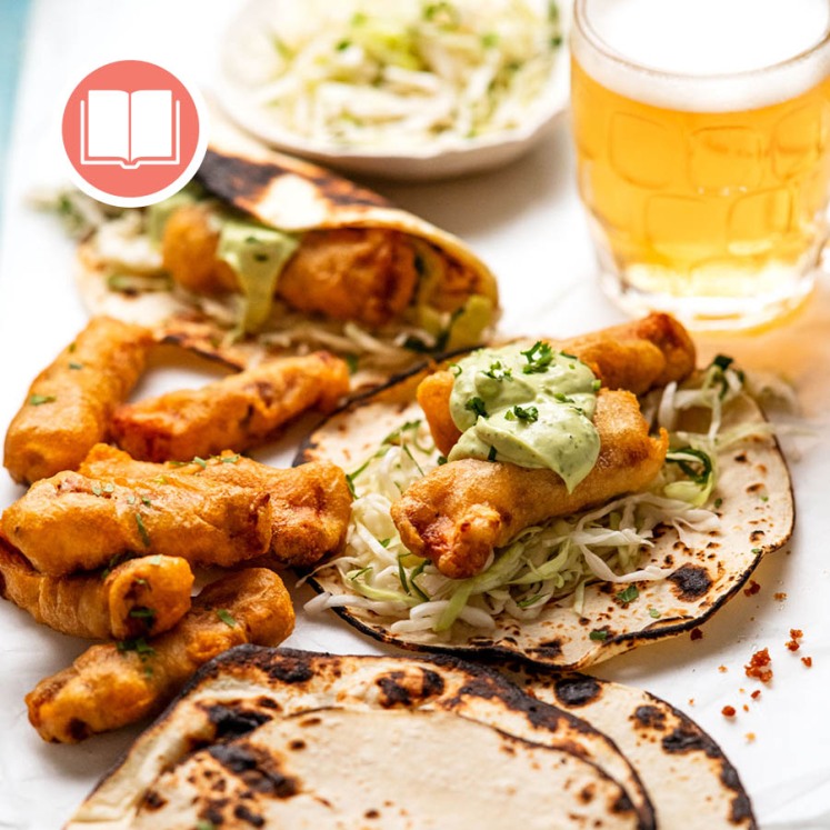 Baja fish tacos from RecipeTin Eats "Dinner" cookbook by Nagi Maehashi