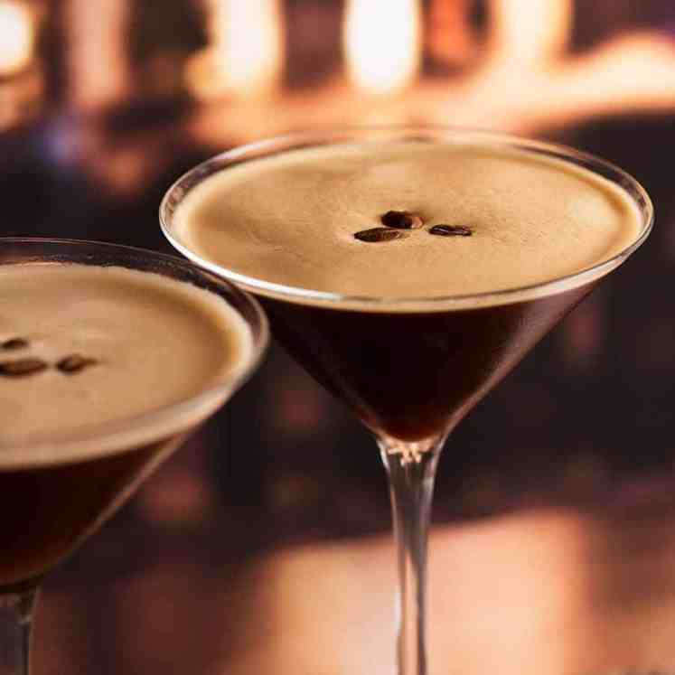 Espresso Martinis in a bar