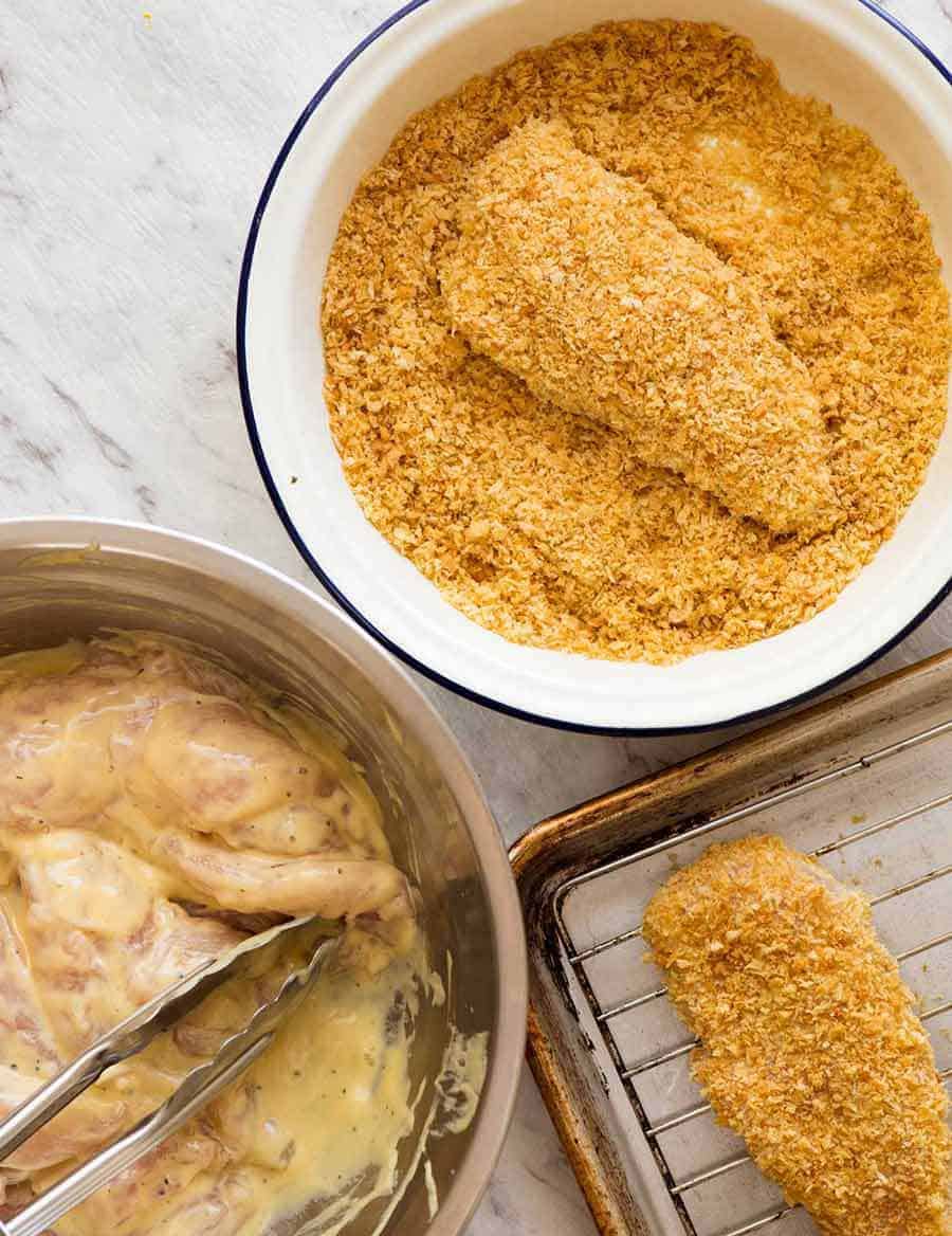 How to make crunchy Baked Breaded Chicken