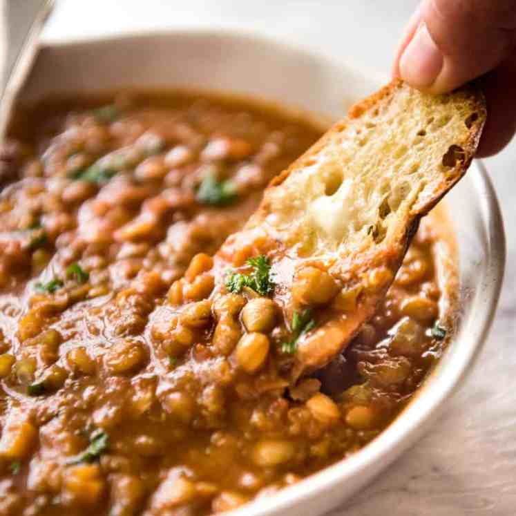 Why settle for a bland Lentil Soup when you make a standout one? Just a hint of spices and finishing it off with lemon zest makes all the difference! www.recipetineats.com